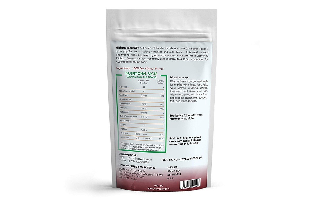 Holy Natural Hibiscus Flower    Pack  100 grams